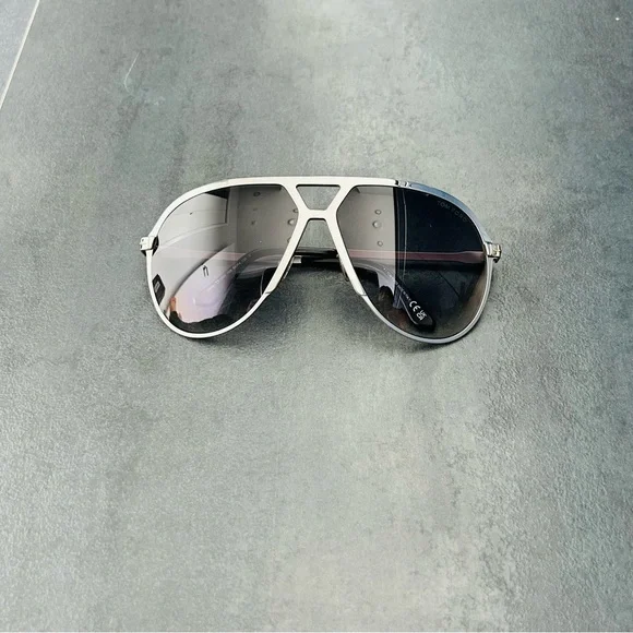 Tom Ford Silver and Brown Aviator Glasses